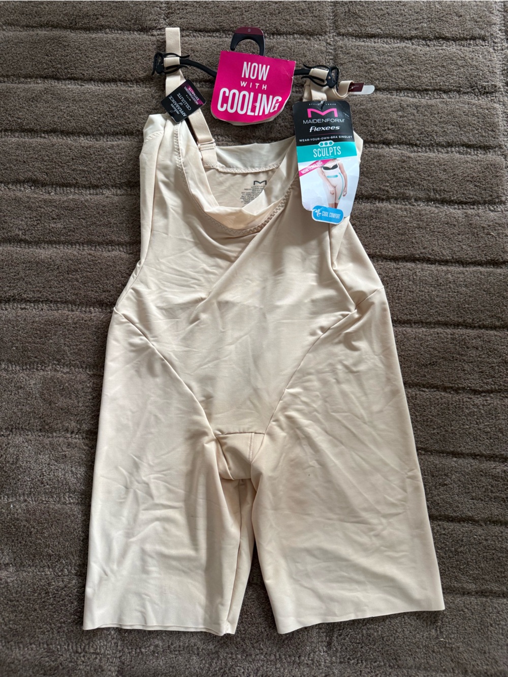 Maidenform Nude Beige Cooling Shapewear Bodysuit